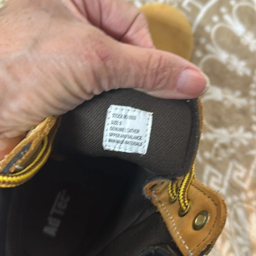 AdTec Boots Industrial Grade Steel Toe Tan Leather Men’s Size9